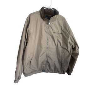 US Polo Assn Mens Beige Lightweight Windbreaker Jacket Size XL